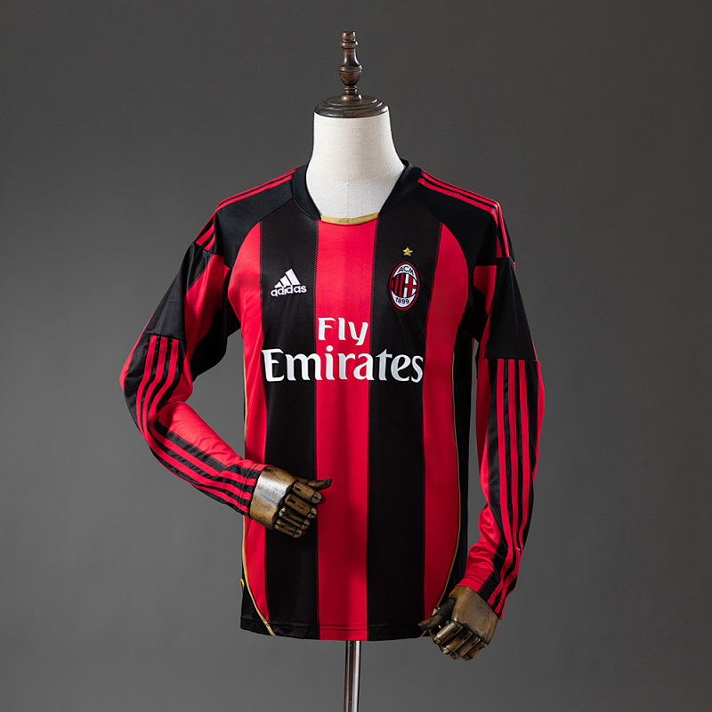 AC Milan 10-11 Home Long Sleeve Retro Jersey S-XXL